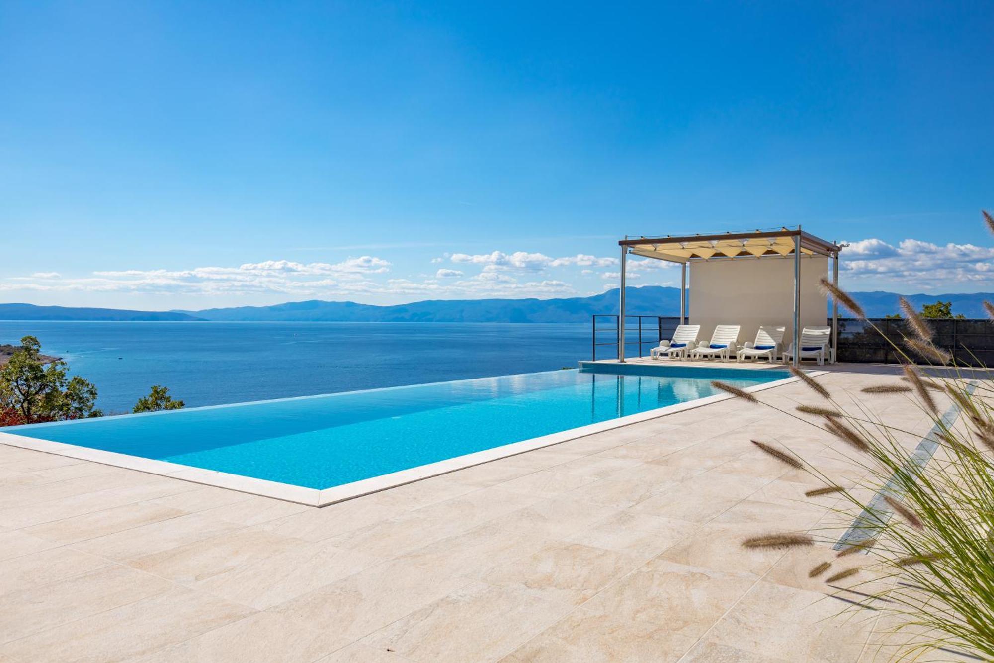 Luxury Villa Ostro With Pool & Krk Bridge View クラリェヴィツァ エクステリア 写真