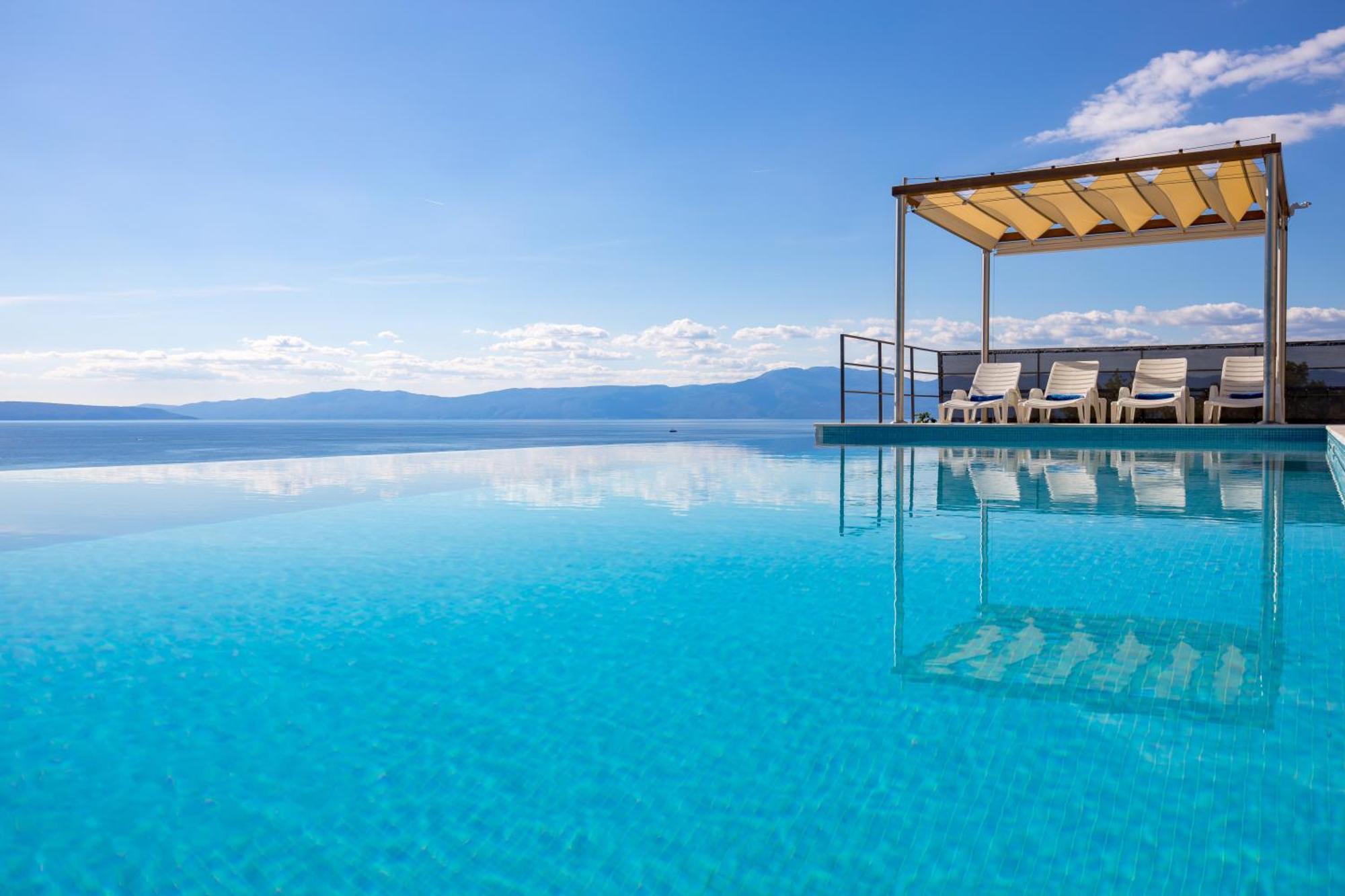 Luxury Villa Ostro With Pool & Krk Bridge View クラリェヴィツァ エクステリア 写真