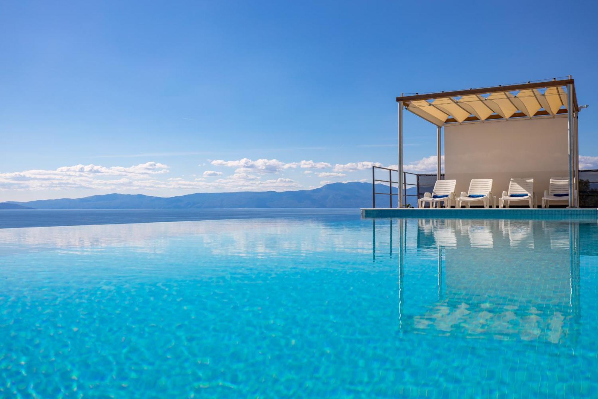 Luxury Villa Ostro With Pool & Krk Bridge View クラリェヴィツァ エクステリア 写真